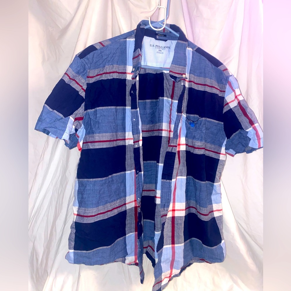Mens us polo assn. short sleeve button down shirt size 2x